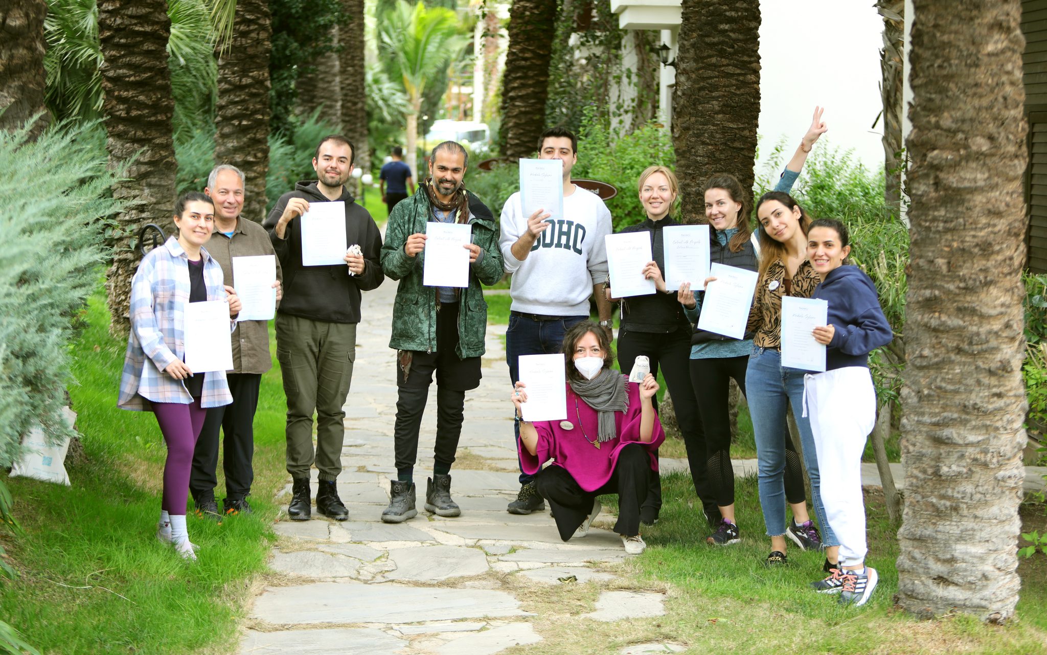 A group of guests who graduated from the program